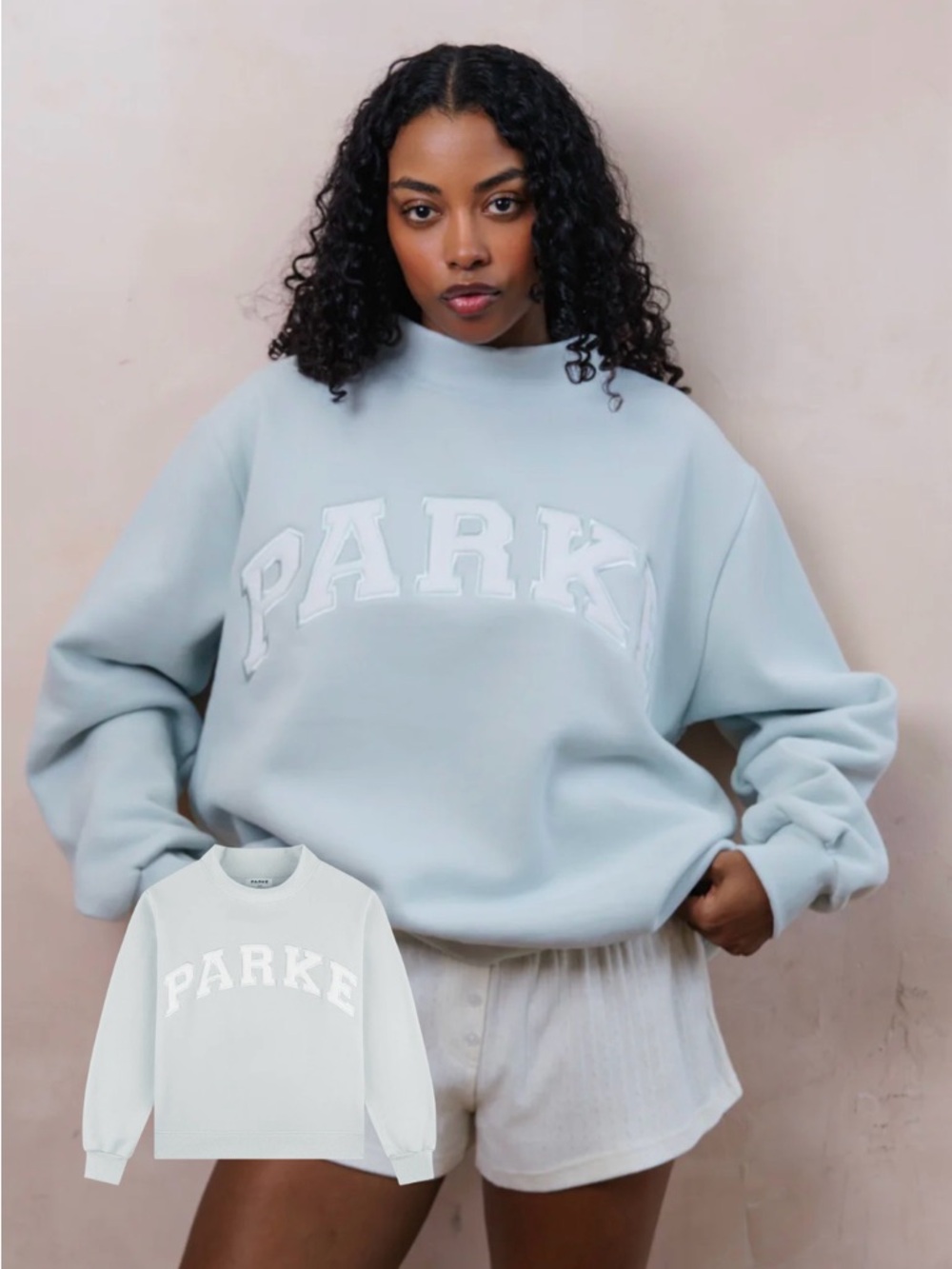 PARKE L/XL PALE BLUE MOCKNECK SOLD OUT!!!!!! RARE